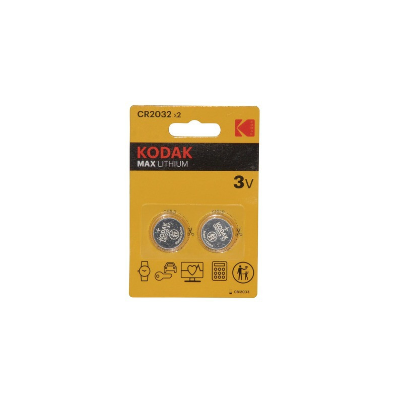 Piles Lithium CR2032 KODAK- DIFF - 920037  - (X2)