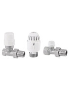 Kit robinet thermostatique droit F1/2" Blanc- RBM - 20790400