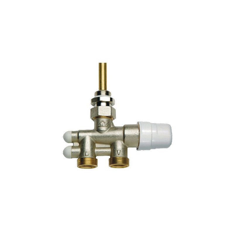 Robinet thermostatisable 4 voies sèche-serviette M1/2"- RBM - 7540400