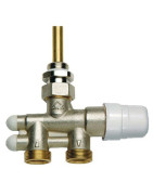 Robinet thermostatisable 4 voies sèche-serviette M1/2"- RBM - 7540400