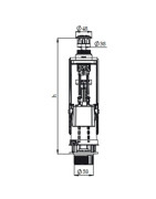 Mécanisme double volume à poussoir NF- ROI - 98944