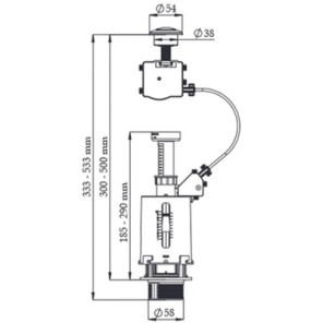Mécanisme double volume à cable non NF- ROI - 98945