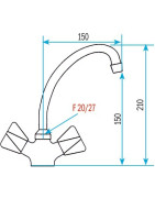 Mélangeur lavabo avec tirette- DIFF - 99002