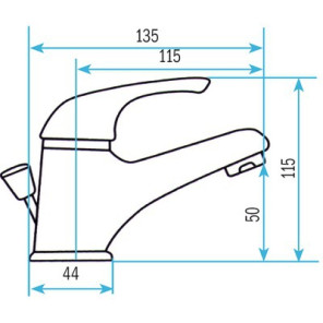 Mitigeur lavabo avec tirette- DIFF - 99006