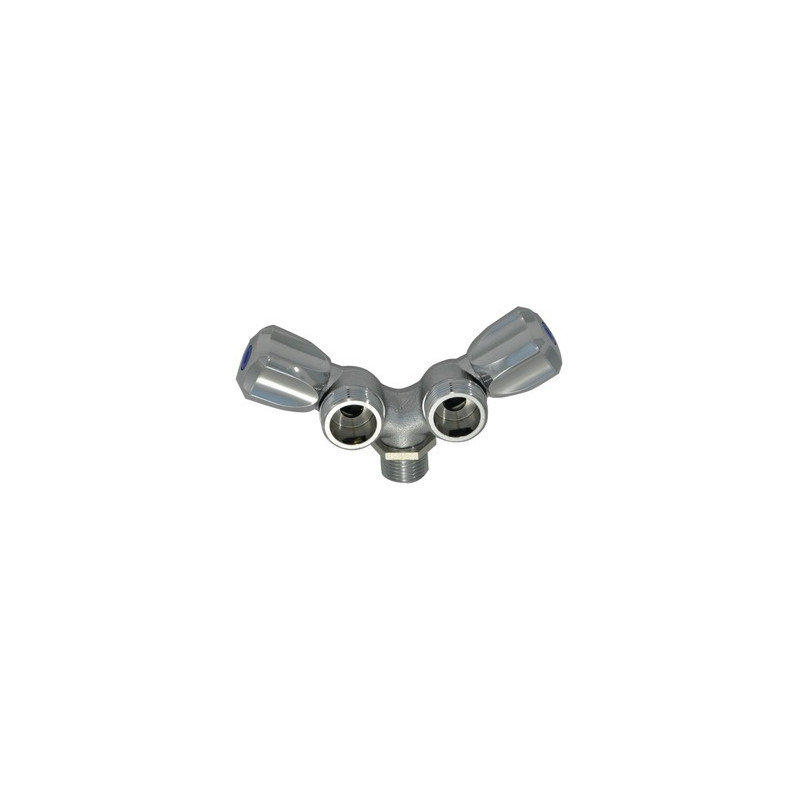 Robinet machine à laver équerre double Y- DIFF - 99391