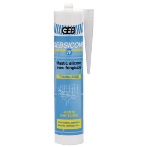 Mastic silicone sanitaire translucide- GEB - 893251