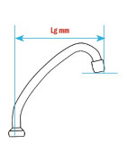 Col de cygne à bague F1/2" x 150mm- DIFF - 99674  - (X10)