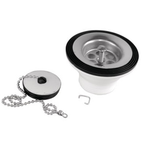 Bonde évier inox sans trop plein- NICOLL - 0204014