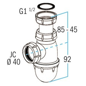 Siphon évier PVC 552- NICOLL - 0204002