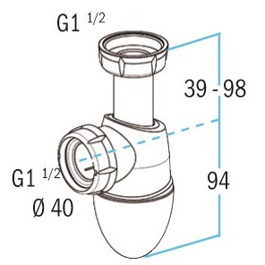 Siphon évier BM552- NICOLL - 0224286