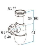 Siphon évier BM552- NICOLL - 0224286