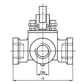 Vannes à secteur 3 Voies PN10 avec raccords taraudés- SIEMENS - VBI31.25