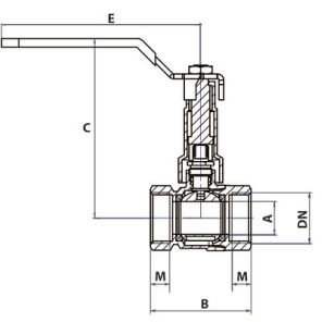 Vanne FF poignée rallongée PN40 3/4"- DIMPEXP - 1346-34