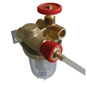 Filtre fioul recyclage avec robinet FF3/8"- OVENTROP - 2122103+2127600