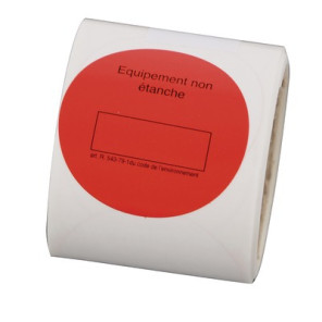 Étiquette réglementaire de fuite rouge- GALAXAIR - ETIQ-REG-R