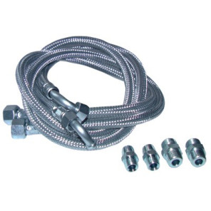 Flexible fioul coudé 1000mm avec 4 raccords- DIFF - 909905  - (X2)