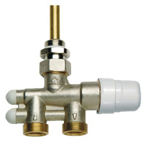 Robinet thermostatisable 4 voies sèche-serviette M1/2"- RBM - 7540400