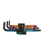 Hex-Plus Multicolour 1 SB Jeu de clés mâles coudées, syst. métrique, BlackLaser, 9 pièces- WERA - 05073593001