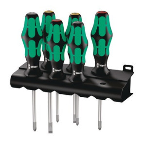 Jeu de tournevis Kraftform Plus Lasertip + Rack, 6 pièces- WERA - 05105622001
