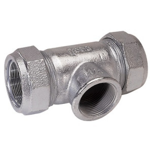 Raccord compression fonte té taraudé T 17.2x17.2xF3/8"- GEBO - 01.150.04.00
