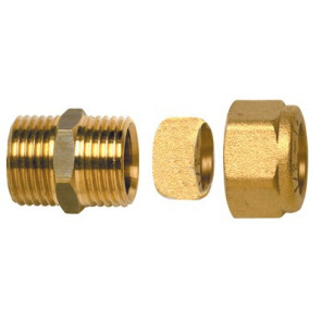 Raccord à bague droit M3/8" x tube 10mm- DIFF - 99127  - (X10)