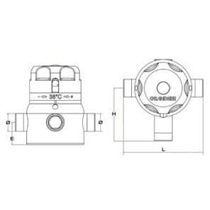 Mitigeur thermostatique collectif de bouclage SE M3/4"- DIFF - 111320