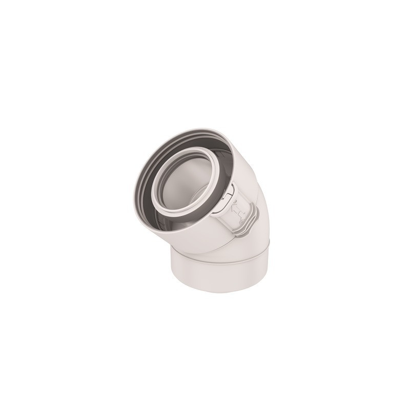 Coude 45° condensation fioul/gaz Ø80/125mm- UBBINK - 229500  - (X2)