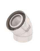 Coude 45° condensation fioul/gaz Ø80/125mm- UBBINK - 229500  - (X2)