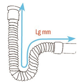 Flexible de vidange extensible Ø40mm- DIFF - 99298