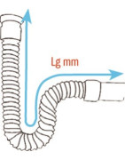 Flexible de vidange extensible Ø40mm- DIFF - 99298