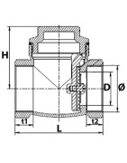 Clapet simple battant siège métal F1/2"- DIFF - 110250 Clapet simple battant siège métal F1/2"- DIFF - 110250